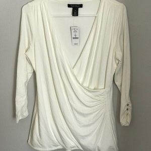 White House Black Market White Top Medium